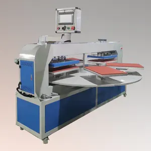 DC 6 stations rotary heat printers heat transfer heat press printings for T shirt