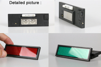 Color verdadero usable Pin LED nombre insignia etiqueta USB programable Mini pantalla con mensaje de desplazamiento