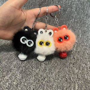Llavero de peluche de gato con forma de bola de carbón y cascabel - Colgante para llaves de coche y <span class=keywords><strong>mochila</strong></span>, ideal para eventos escolares y decoración de dormitorios, divertido y adorable - Product Image 3