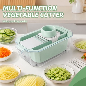 Coupe-légumes multifonctionnel en acier inoxydable, trancheuse à fruits manuelle robuste, râpe de cuisine – Vente en gros - Product Image 1