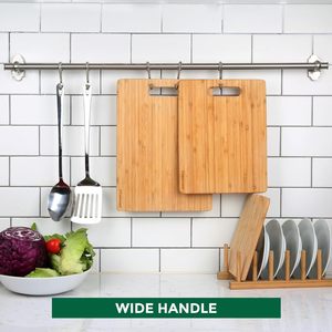 Freshware Bamboo Cutting Board <b>Set</b> Of 3 Rectangle Chopping Blocks For Kitchen Use - Product Image 4