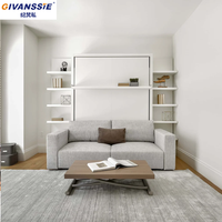Muebles de Salón Modernos Personalizados con Tapicería de Algodón y Madera, Sofá Cama Plegable Vertical Ahorrador de Espacio para Hotel