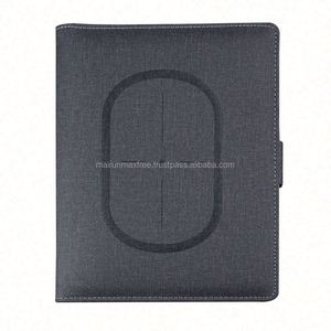 New A5 Size Magnetic Button Notebook Wireless Charger Power Fabric PVC Paper Cover Business Idea Christmas Gift Set Leather - Product Image 2