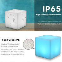 16 RGB Cambio de color Cubo Lámpara de escritorio Impermeable Inalámbrico Recargable LED Cubo de luz Lámparas de mesa de lujo