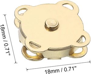 Uxcell Sets Botones Magnéticos de Metal de 1 mm, Cierres Magnéticos para Coser, Accesorios de Ferretería para Ropa, Bolsos, Cuero, Bricolaje - Product Image 2