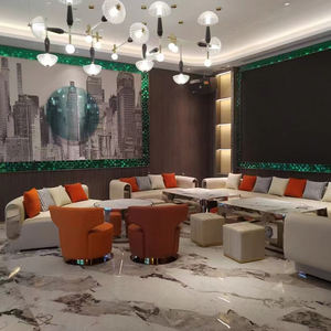 आधुनिक रात क्लब सोफा वाइप ब्लैक लाउंज नाइट क्लब बार फर्नीचर मॉड्यूलर होटल लाउंज बूथ पर बैठने वाले केटीवी बार सोफा - Product Image 5