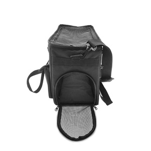 Pet Carrier Soft-Sided <b>Black</b> Canvas Dog Cat Travel Bag Portable Crossbody <b>Backpack</b> For <b>Small</b> Pets - Product Image 4