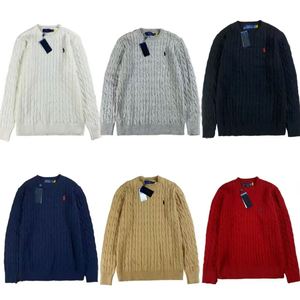 Maglione Pullover con Logo Ricamato 2025, Logo RA, Collo Tondo, Maglione Jacquard Ralph Lauren per Uomo - Product Image 1