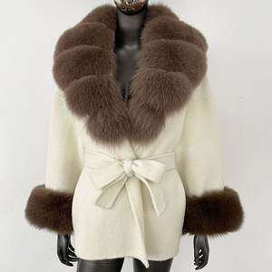 <span class=keywords><strong>Giacca</strong></span> Invernale OFTBUY con Cintura e Tasche <span class=keywords><strong>in</strong></span> Vera Pelliccia di Volpe Naturale Misto <span class=keywords><strong>Lana</strong></span> Morbida Cappotto di Lusso <span class=keywords><strong>da</strong></span> <span class=keywords><strong>Donna</strong></span> <span class=keywords><strong>in</strong></span> <span class=keywords><strong>Lana</strong></span> e Cashmere - Product Image 3