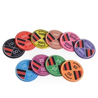 Jeu de jetons de poker 500 pièces emballage de boîtier en aluminium jetons de poker personnalisés OEM