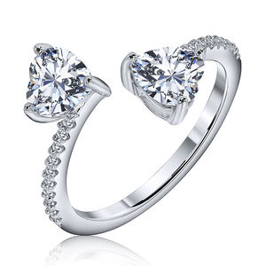 Produttori di gioielli in argento personalizzati s925 5a cz donne dainty diamond <span class=keywords><strong>heart</strong></span> <span class=keywords><strong>ring</strong></span> regali di fidanzamento 18k <span class=keywords><strong>promise</strong></span> <span class=keywords><strong>open</strong></span> zirconia <span class=keywords><strong>ring</strong></span> - Product Image 4