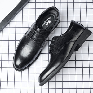 Zapatos de vestir de piel de vaca auténtica para hombre, informales, Oxford, antideslizantes, con botones, gris, rojo, colores mezclados para bodas y fiestas - Product Image 3