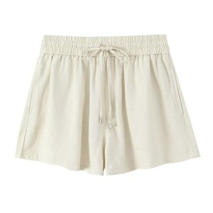 2025 mùa hè mới của phụ nữ thanh lịch lỏng lẻo quần short giản dị thoáng khí Thắt lưng đàn hồi tất cả các trận đấu ren-up thiết kế qua biên giới nguồn - Product Image 3