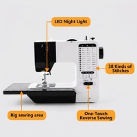 Vente directe d'usine Mini UFR-738 de machine à coudre portable à plat avec 12 motifs de points intégrés et moteur pour les enfants débutants