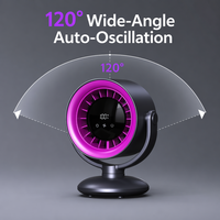 Ventilateur de bureau moderne avec télécommande, oscillation automatique, 100 vitesses, ventilateur de table haute vitesse, ventilateur portable rechargeable