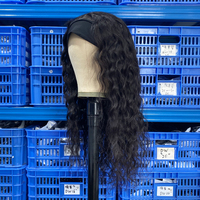 Perruque Lace Frontale HD avec Bandeau, Cheveux Vierges Brésiliens Ondulés Profonds, Perruque Bandeau Cheveux Humains Ondulés Profonds