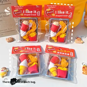 クリエイティブフードスタイリングミニ消しゴムかわいい文房具消しゴム子供用消しゴムセット - Product Image 6