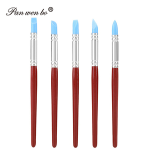 Panwenbo-Ensemble d'accessoires d'art 5 pièces, pinceaux de peinture à essuyer, outils de sculpture <span class=keywords><strong>sur</strong></span> argile, poterie, outil de fabrication de stylo - Product Image 1