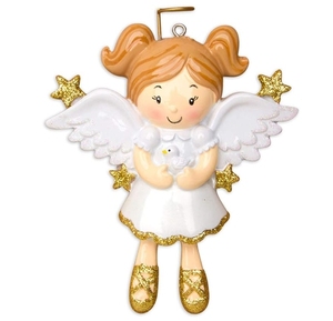Résine personnalisé fille blonde bébé <span class=keywords><strong>ange</strong></span> ornement de Noë<span class=keywords><strong>l</strong></span> résine artisanat résine artisanat - Product Image 1