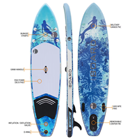 Planche de surf à pagaie gonflable unisexe de 11 pouces, nouveau modèle, dessus souple en PVC/EVA, fabriquée en Chine, planche de surf SUP pour la vague