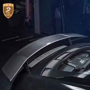 Nouveauté : <span class=keywords><strong>Aileron</strong></span> arrière en fibre de carbone sèche style Vors pour <span class=keywords><strong>Audi</strong></span> R8 V8 V10 2016-2021 - Product Image 3