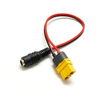 Amass — connecteur de batterie Xt90 XT60 XT30 Tplug à DC 5521/5525 DC5525, adaptateur mâle et femelle et câble de connexion