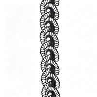 Bordure en dentelle GUIPURE brodée de 4 cm à motif floral de luxe, soluble dans l'eau, avec design ajouré incurvé pour vêtements textiles
