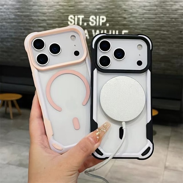 Edge Bumper Clear Magnetic Mobile Phone case for iPhone 17 Air 16 15 14 Pro Max Transparent Sturdy Shockproof Back Cover