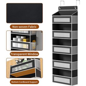 ที่เก็บของแบบแขวนประตู 5 ชั้น 10 ช่อง ขนาด 33x15x85 ซม. ผ้าไม่ทอ แบบตะขอเกี่ยว สำหรับจัดระเบียบหลังประตู - Product Image 3