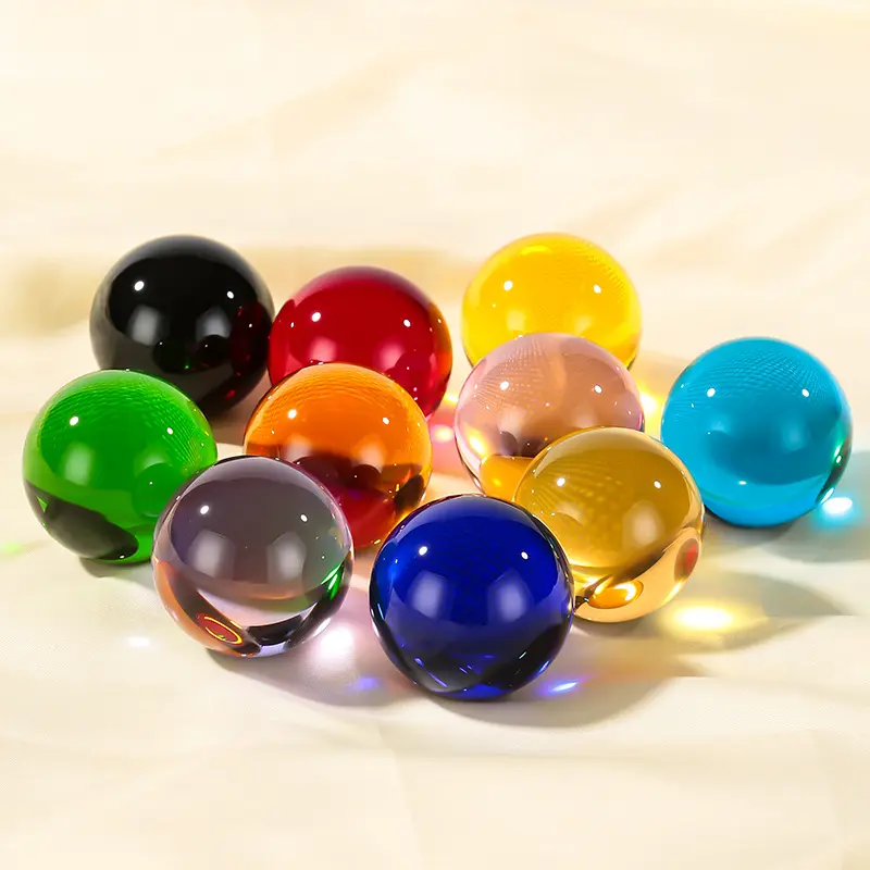 Boule de cristal clair boule de verre décorative transparente ornements Feng Shui Globe Miniature cadeaux accessoires de décoration de la maison