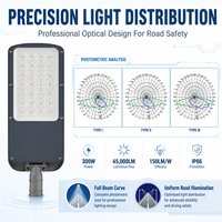 Lampadaire LED CRANE 300W IP66 pour extérieur, éclairage de zone extérieure 54000LM super lumineux, éclairage de parking, certifié CE ROHS EMC FCC LVD DLC