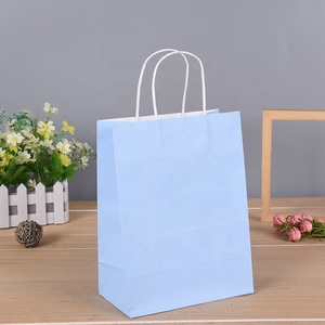 Giá rẻ tùy chỉnh in logo có thể tái chế mua sắm quần áo giày Quà Tặng thức ăn nhanh lấy đi bao bì màu hồng túi giấy có tay cầm - Product Image 3