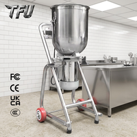 Robot culinaire commercial TFU 30L en acier inoxydable avec moteur, mixeur pour crème glacée, fruits, lait, jus frais, broyeur à glace et à fruits secs, et pour préparation de boissons