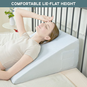 Bettkeil Kissen Dreieck Kissen Keil Memory Foam Top, Erhöhtes Stütz keil kissen zur Linderung von saurem Reflux, Sodbrennen - Product Image 2