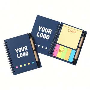 Customizable Logo Kraft Notepad with Pen Memo <b>Sticky</b> <b>Notes</b> Notebook Printed Promotion Custom Binder Notebook - Product Image 6