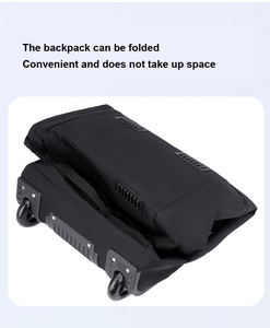Unisex Polyester large capacity folding travel <b>wheel</b> bag <b>backpack</b> unisex cross body shoulder multi functional luggage bag - Product Image 6