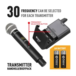 Headset microfone lavalier sem fio, uhf, para câmera dslr/smartphone, entrevista, gravação, streaming, transmissão ao vivo