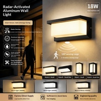 Applique murale LED extérieure RCM SAA CE, étanche IP65, boîtier PC, lumière blanc chaud 10-15W, pour cour et couloirs de villa