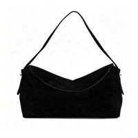 Sac bandoulière à rabat en suède, sac à l'épaule en cuir végétalien gaufré crocodile, sac à main femme mode hiver 2026