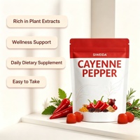 Gommes de Piment de Cayenne Capsaïcine Soutiennent Métabolisme Digestion Circulation Énergie Curcuma Gingembre Adultes 60
