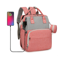 Sac à Langer Maman Personnalisé OEM ODM en Gros Usine avec Lit Pliant, Sac à Dos Bébé avec Table à Langer, Sac de Soin Mère Bébé