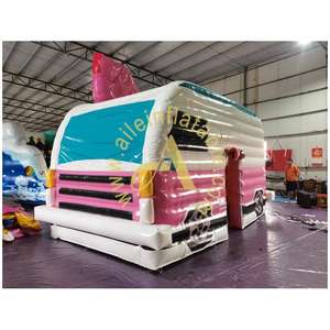 Camión de helados inflable Rosa comercial, soporte de cabina de aperitivos, tienda de dibujos animados, camión expendedor, camión de comida inflable para publicidad - Product Image 5