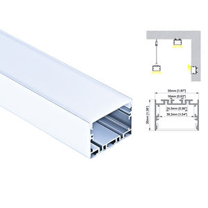 Profilé en aluminium pour éclairage LED, étanche, pour bande LED flexible, profilé en aluminium mini LED lisse - Product Image 1