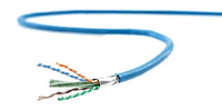 Cat5e kabel Ethernet berpelindung, CCA 1000 inci 23/24AWG tembaga UTP STP LAN jaringan Riser Cat5e/Cat6/Cat6a/Cat7