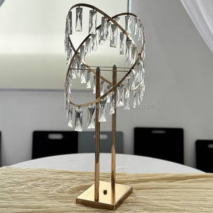 SMOOTH Event Party Celebration Decoration Acrylic Crystal Beads Gold <b>Stand</b> For Wedding Table Centerpieces - Product Image 3
