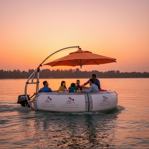 Embarcación Resistente a Impactos QIQU, Fabricada con Rotomoldeo, con Parrilla, <span class=keywords><strong>para</strong></span> 8 Personas, Bote Donut de Polietileno <span class=keywords><strong>para</strong></span> Barbacoa - Product Image 1