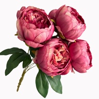Fleurs de pivoine artificielles en vrac, 7 têtes, toucher réel, en soie, pour bouquet de mariage, centre de table, blanc, rose, violet, champagne, décoration intérieure