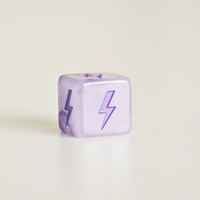 Dés en résine violet lavande gravés, à bords arrondis, dés D6 semi-translucides, dés en marbre, fournisseur de jeux de table