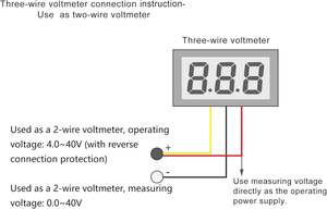 Top vente 0.28 pouces 100V voltmètre cc à trois fils rouge 3 bavoirs voltmètre rouge numérique 0.28 pouces affichage LED - Product Image 5