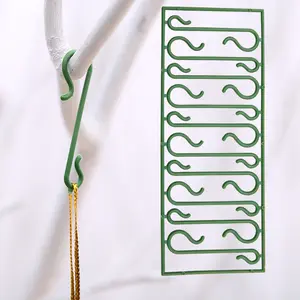 便宜的10 pcs圣诞装饰品塑料绿色支架优质圣诞树球吊坠悬挂家居装饰挂钩